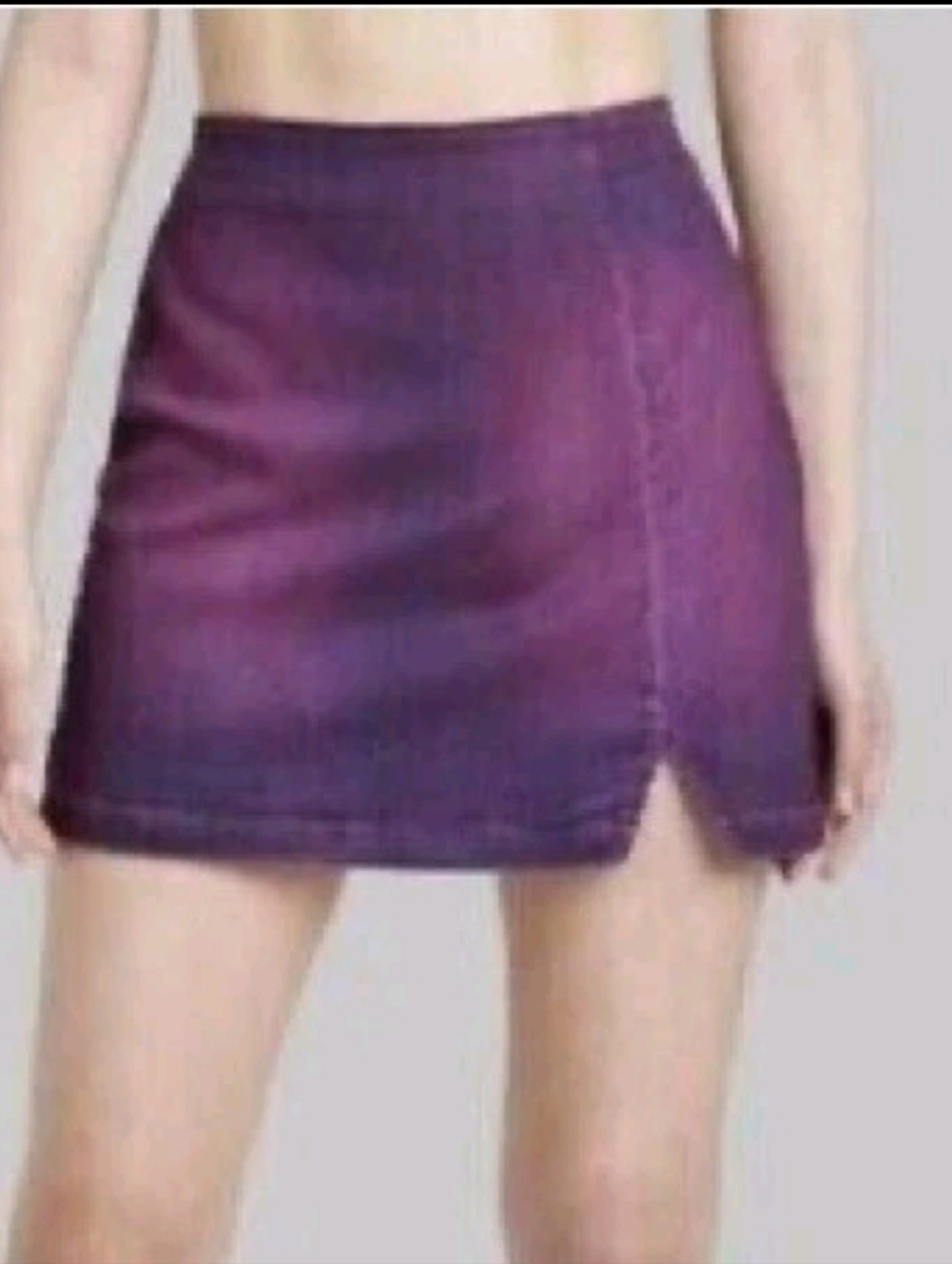 Wild Fable Purple Mini Skirt Front Notch Size 4